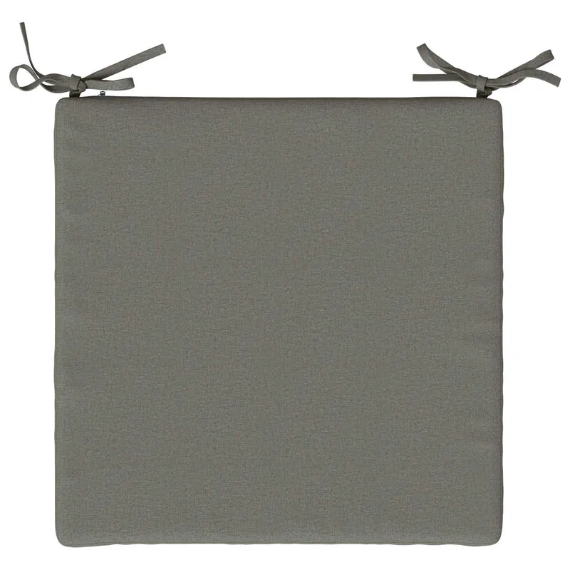 Seat Cushions SOEST 4 pcs 100% Polyester Grey 40 x 40 x 3 cm
