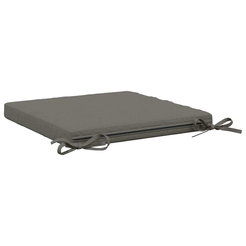 Seat Cushions SOEST 4 pcs 100% Polyester Grey 40 x 40 x 5 cm