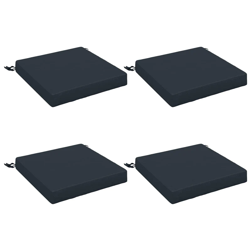 Seat Cushions SOEST 4 pcs 100% Polyester Dark Blue