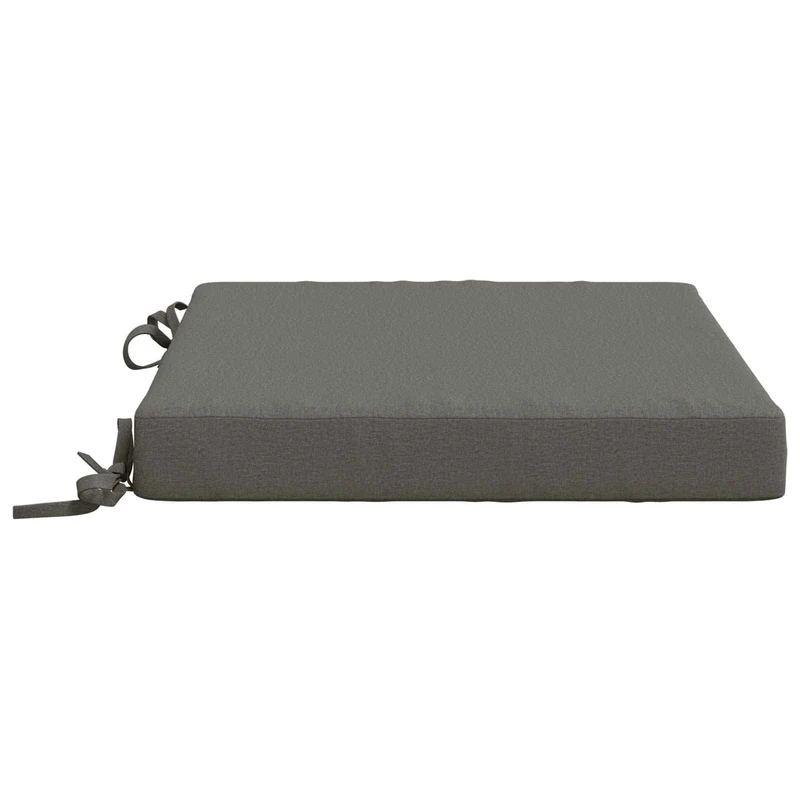 Seat Cushions SOEST 4 pcs 100% Polyester Grey 40 x 40 x 7 cm