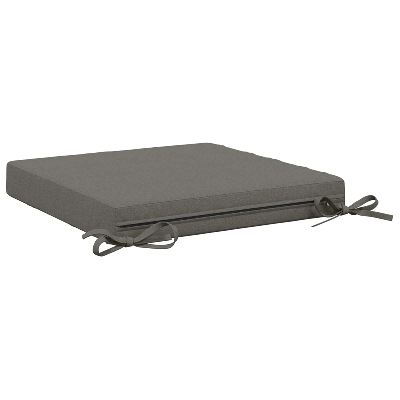 Seat Cushions SOEST 4 pcs 100% Polyester Grey 40 x 40 x 7 cm