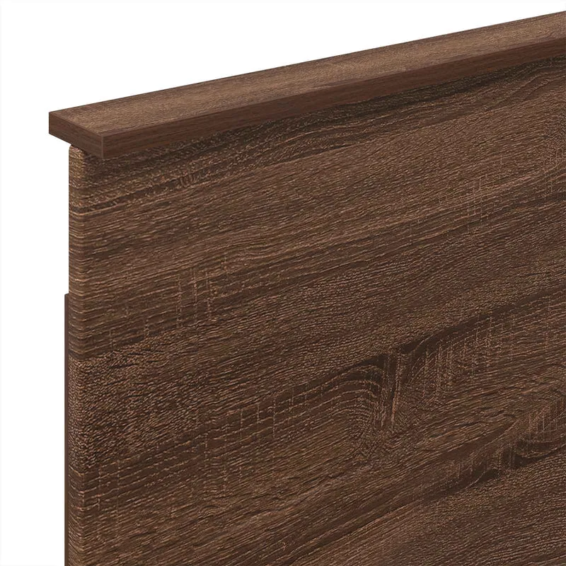 Bed Frame with Shelf Brown Oak 75 x 190 cm Engineered Wood
