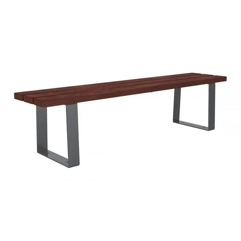 Banquette Riga acier et plastique recyclé