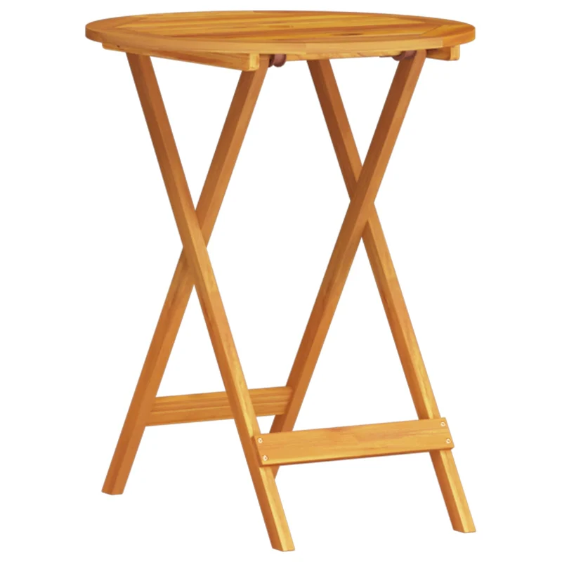 Folding Bistro Set 3 pcs Brown Solid Acacia Wood