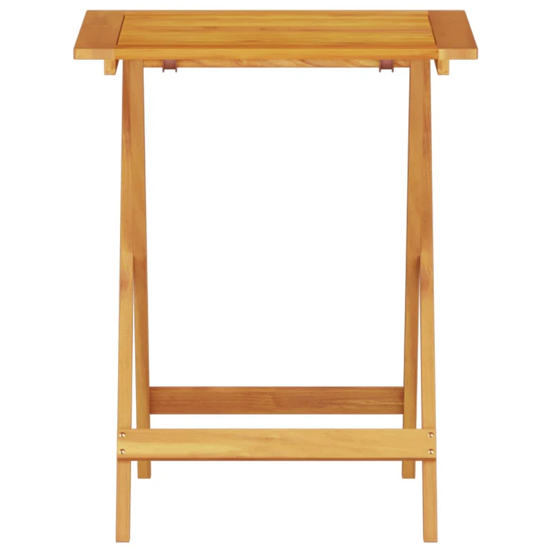 Folding Bistro Set 3 pcs Brown Solid Acacia Wood