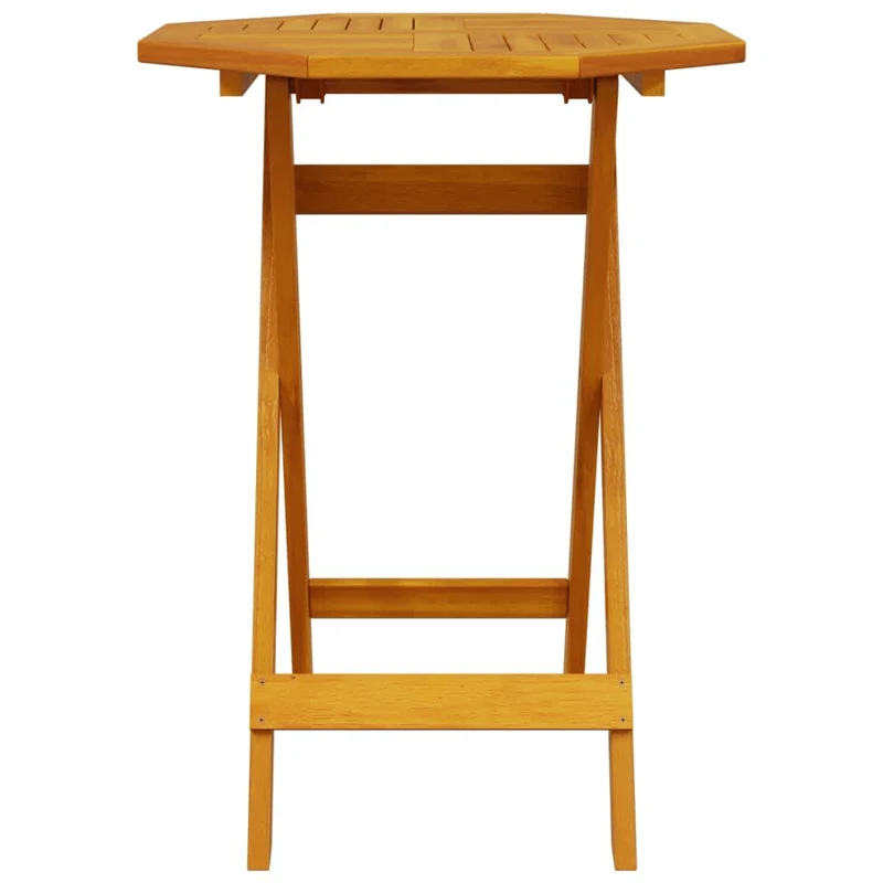 Folding Bistro Set 3 pcs 2-Seaters Brown Solid Acacia Wood