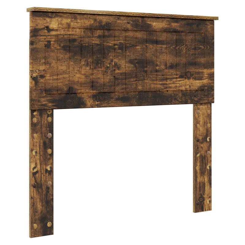 Bed Frame with Drawer Smoked Oak 90 x 200 cm Engineer Wood