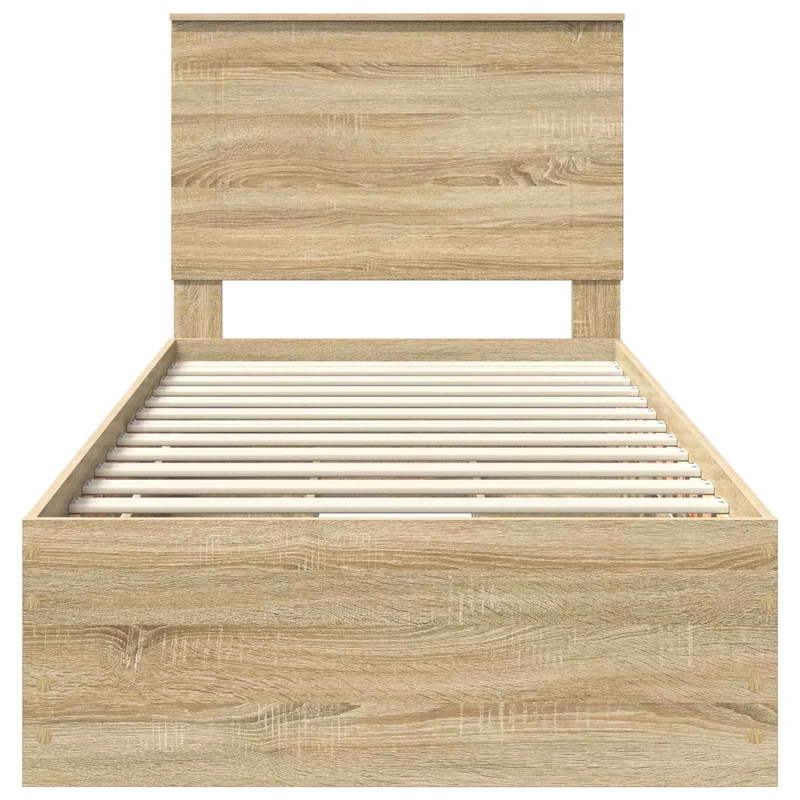 Bed Frame with Drawer Sonoma Oak 100 x 200 cm Engineer Wood
