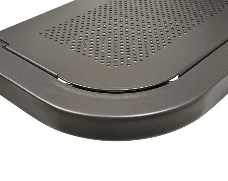 Banc métal Conviviale® 2 000 mm, assise et dossier en tôle perforée, tube acier 40 x 40 mm, à sceller