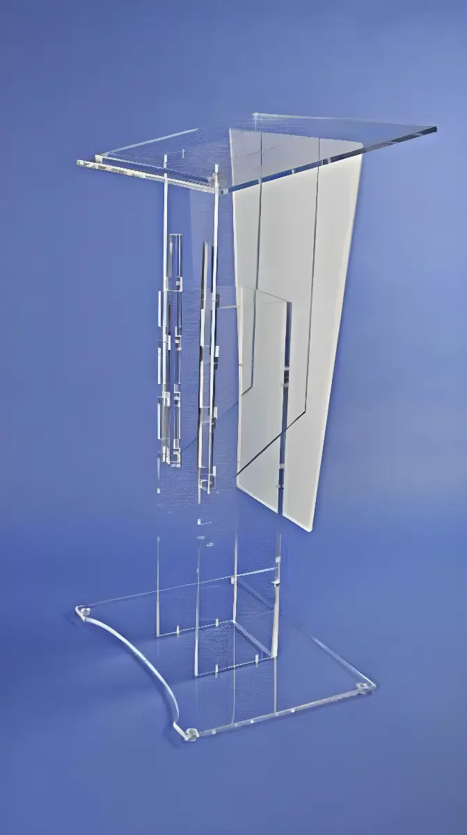 Pupitre de conférence plexiglas réglable en hauteur, 3 positions