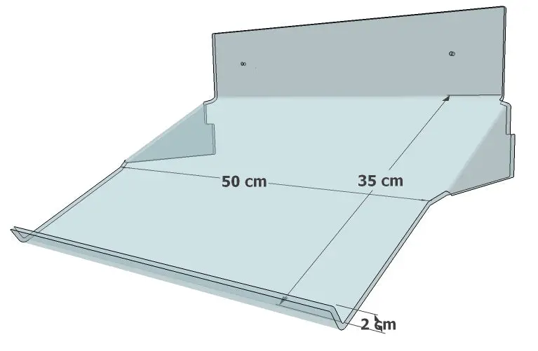 Tablette écritoire murale en plexiglas, fixe ou rabattable