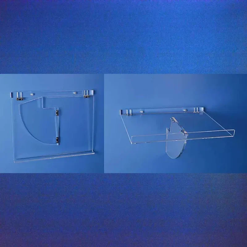 Tablette écritoire murale en plexiglas, fixe ou rabattable