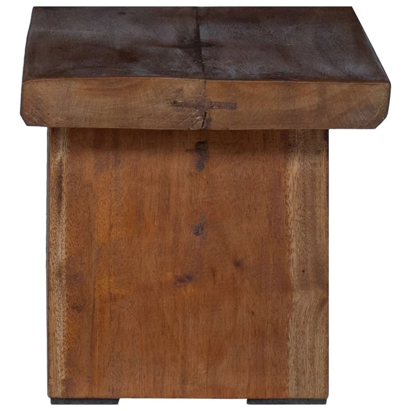 Stool Natural 29 x 20 x 17 cm Mahogany Wood
