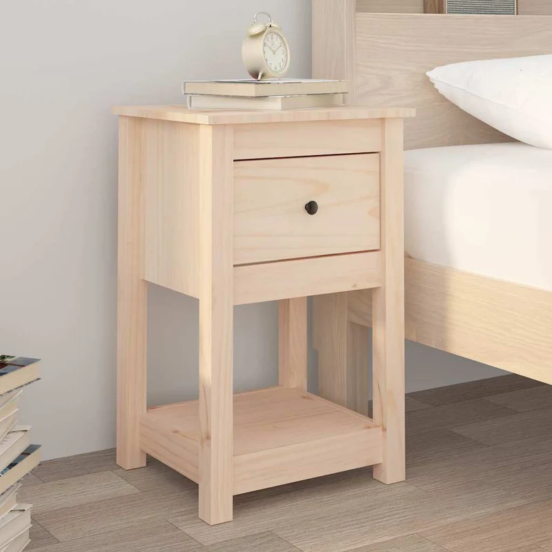 Bedside Cabinets 2 pcs 40x35x61,5 cm Solid Wood Pine