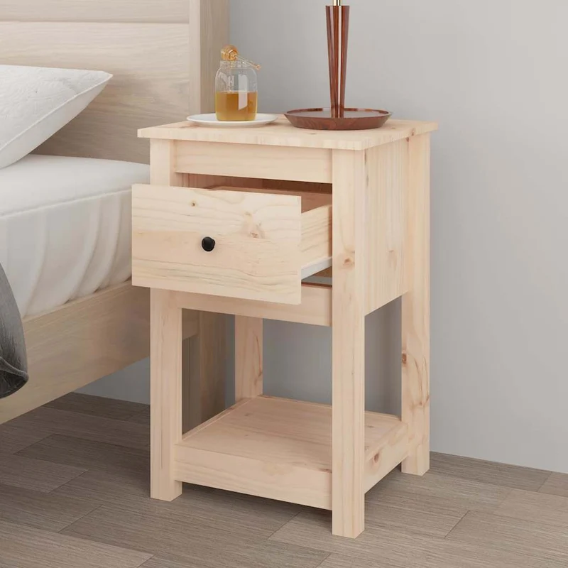 Bedside Cabinets 2 pcs 40x35x61,5 cm Solid Wood Pine