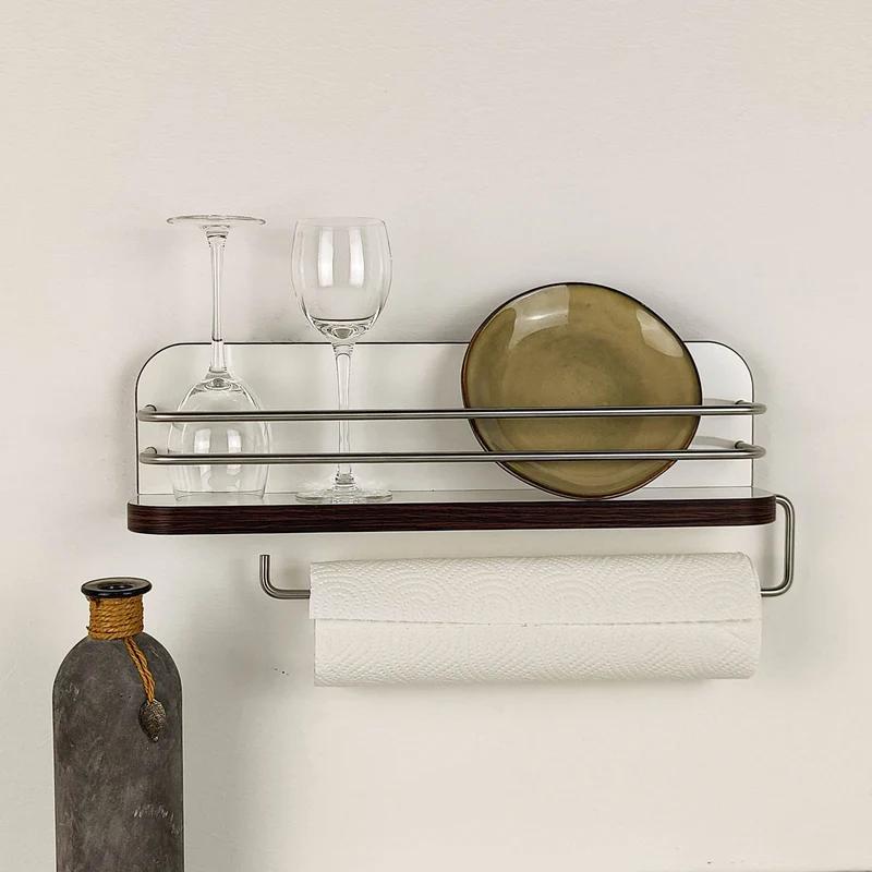 Étagère magnétique pour camping-car et caravane, comme porte-rouleau de cuisine et étagère à épices