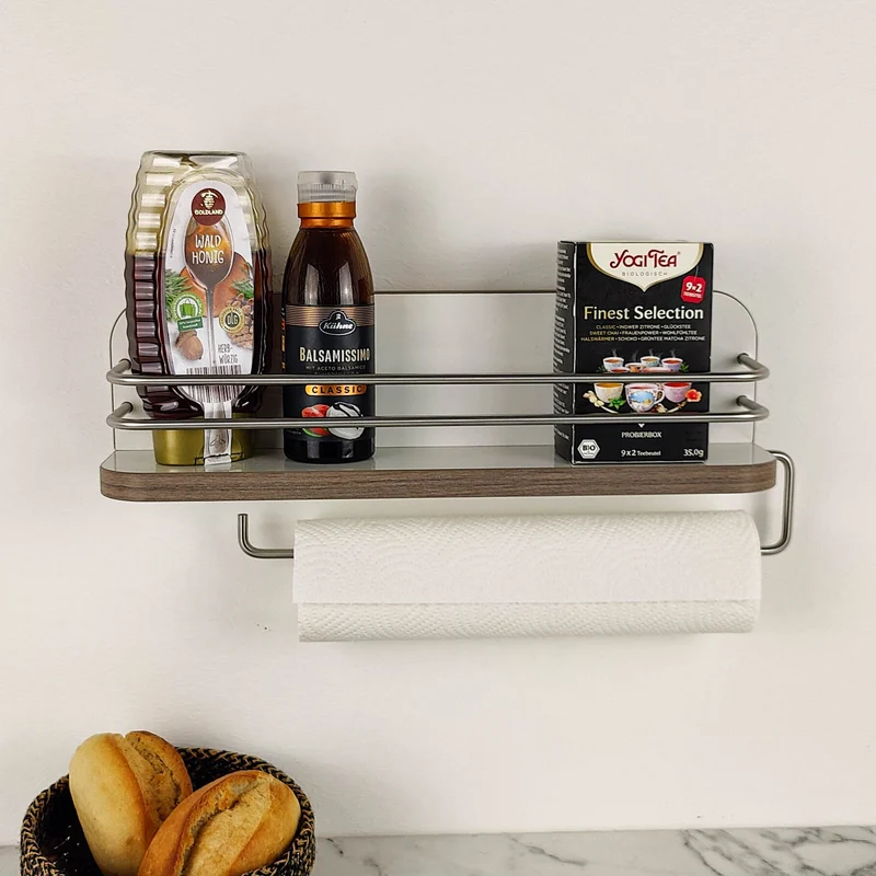 Étagère magnétique pour camping-car et caravane, comme porte-rouleau de cuisine et étagère à épices
