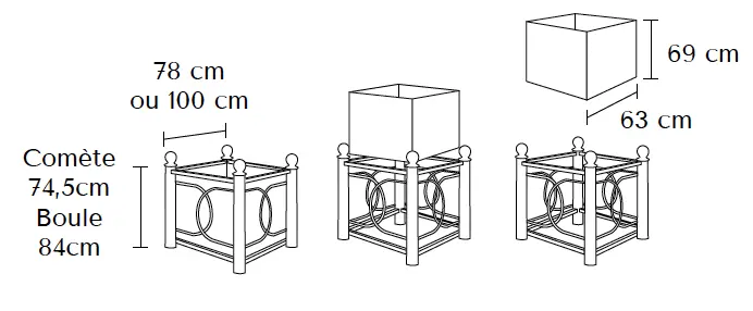 Jardinière Le Nôtre 78 cm