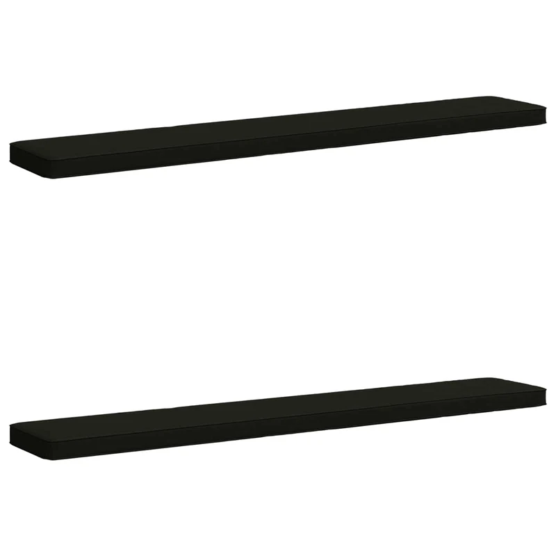 2-Piece Bench Cushions VUGHT 2 pcs 100% Polyester Black