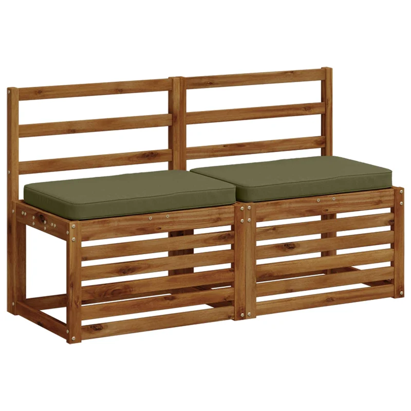 2-Piece Bench Cushions VUGHT 2 pcs 100% Polyester Olive Green