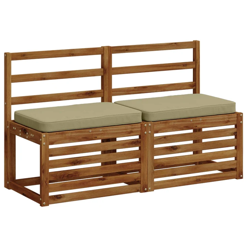 2-Piece Bench Cushions VUGHT 2 pcs 100% Polyester Light Green