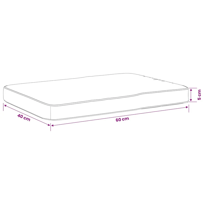 2-Piece Bench Cushions VUGHT 2 pcs 100% Polyester Sand
