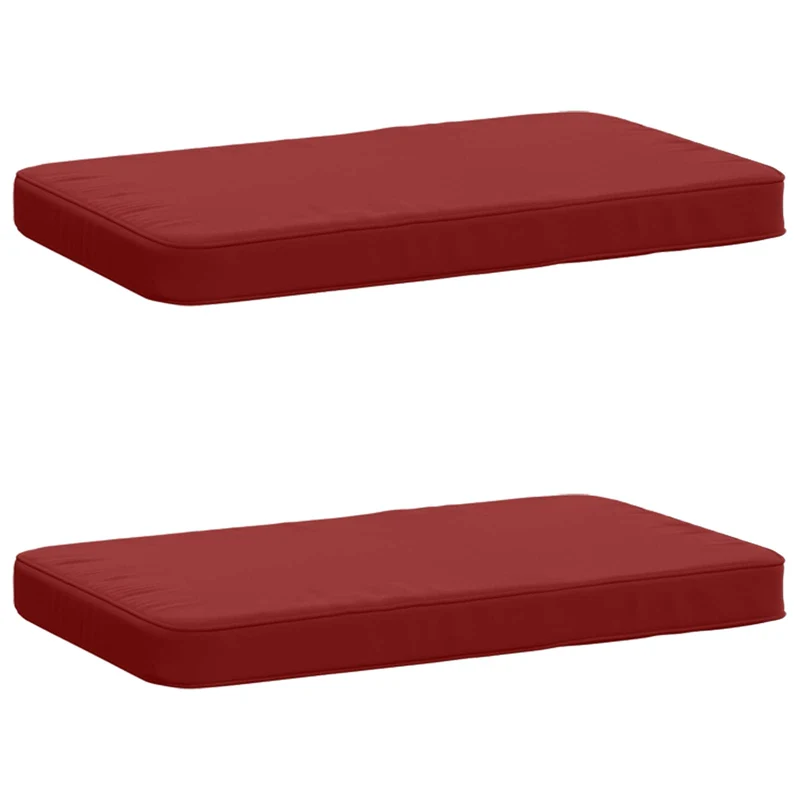 2-Piece Bench Cushions VUGHT 2 pcs 100% Polyester Wine Red