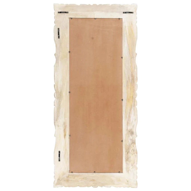 321634 vidaXL Mirror White 110x50 cm Solid Mango Wood