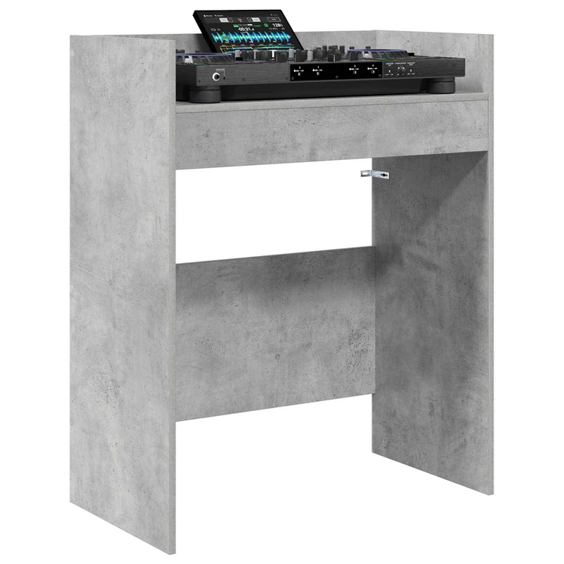 DJ Table Concrete Grey 82 x 45 x 102 cm Engineered Wood