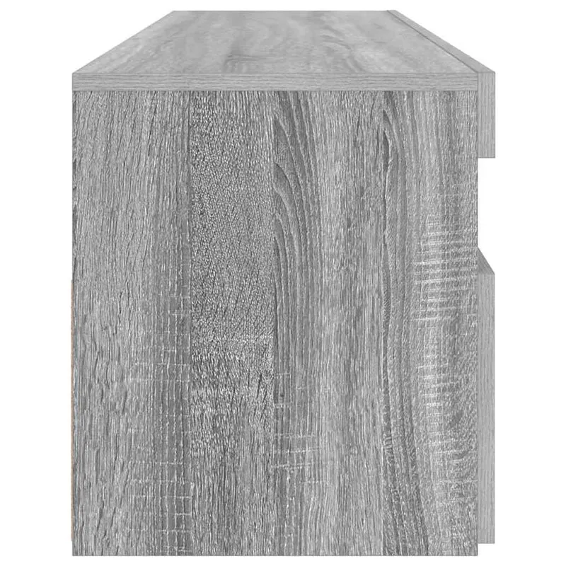 TV Cabinet with LED Lights Grey Sonoma 90x35x40 cm
