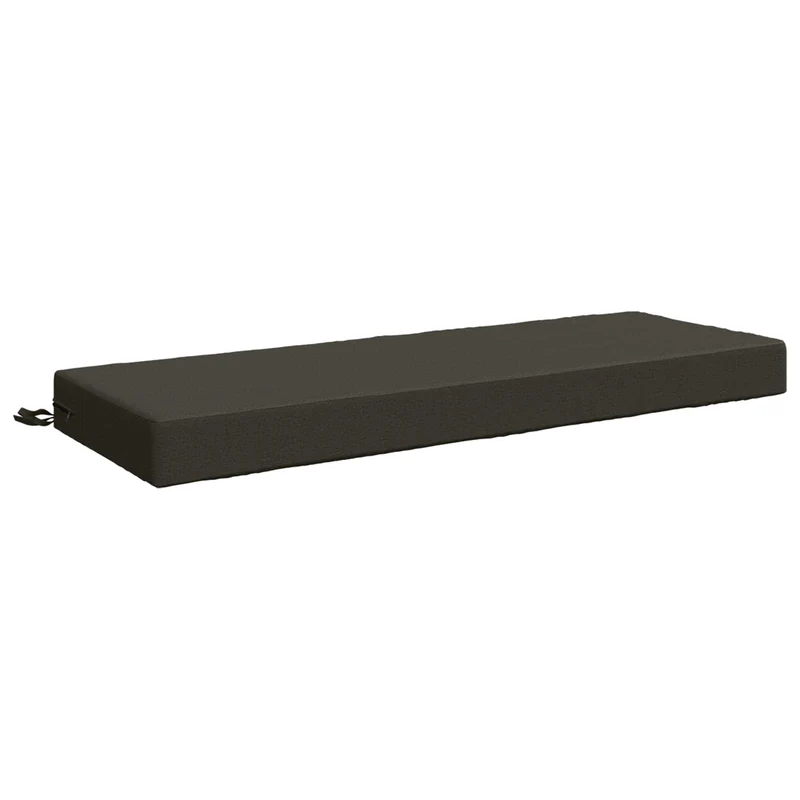 Back Cushion SOEST 100% Polyester Anthracite 120 x 40 x 10 cm