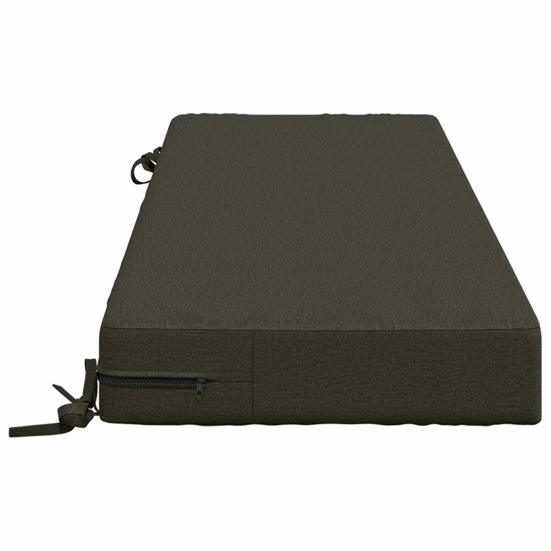 Back Cushion SOEST 100% Polyester Anthracite 120 x 40 x 10 cm
