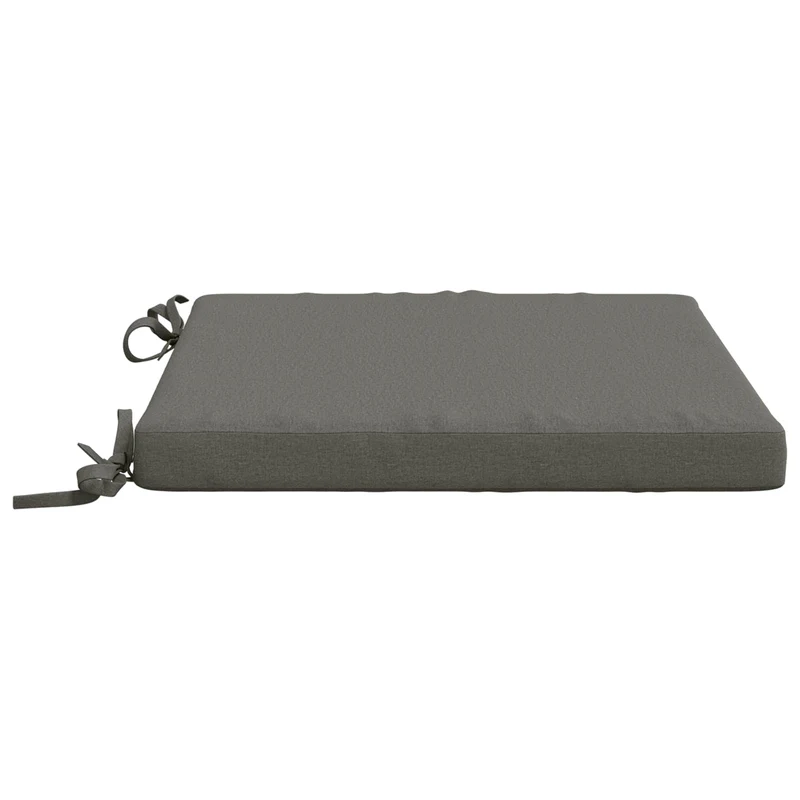 Seat Cushions SOEST 4 pcs 100% Polyester Grey 50 x 50 x 5 cm