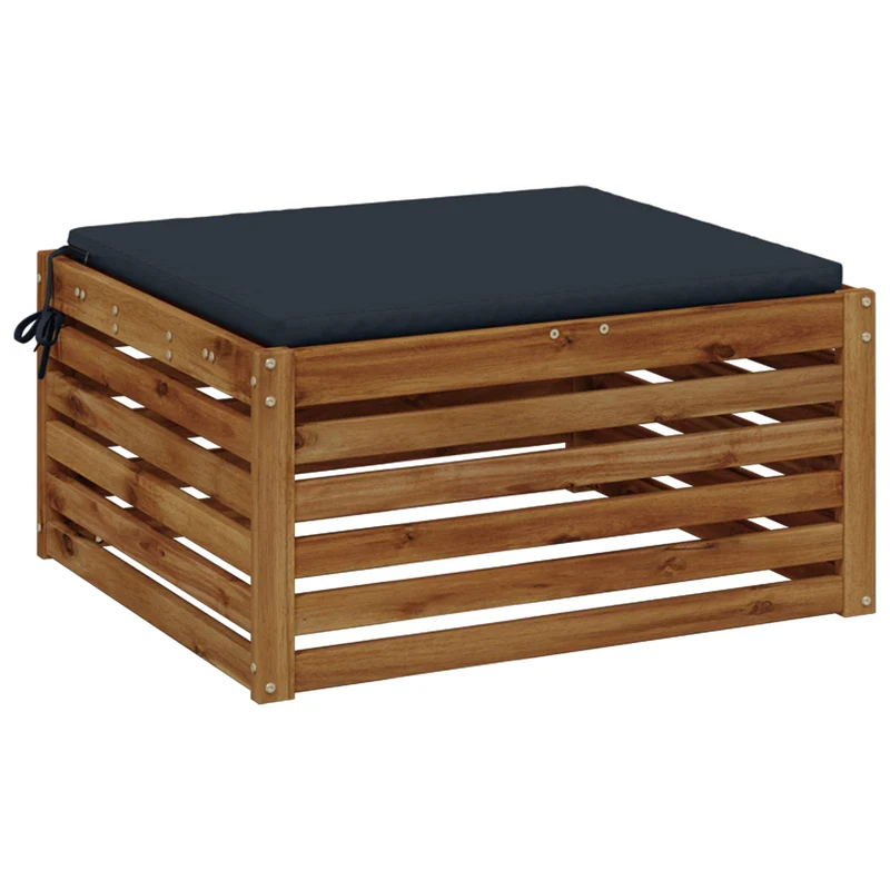 Seat Cushions SOEST 100% Polyester Dark Blue 60 x 60 x 3 cm