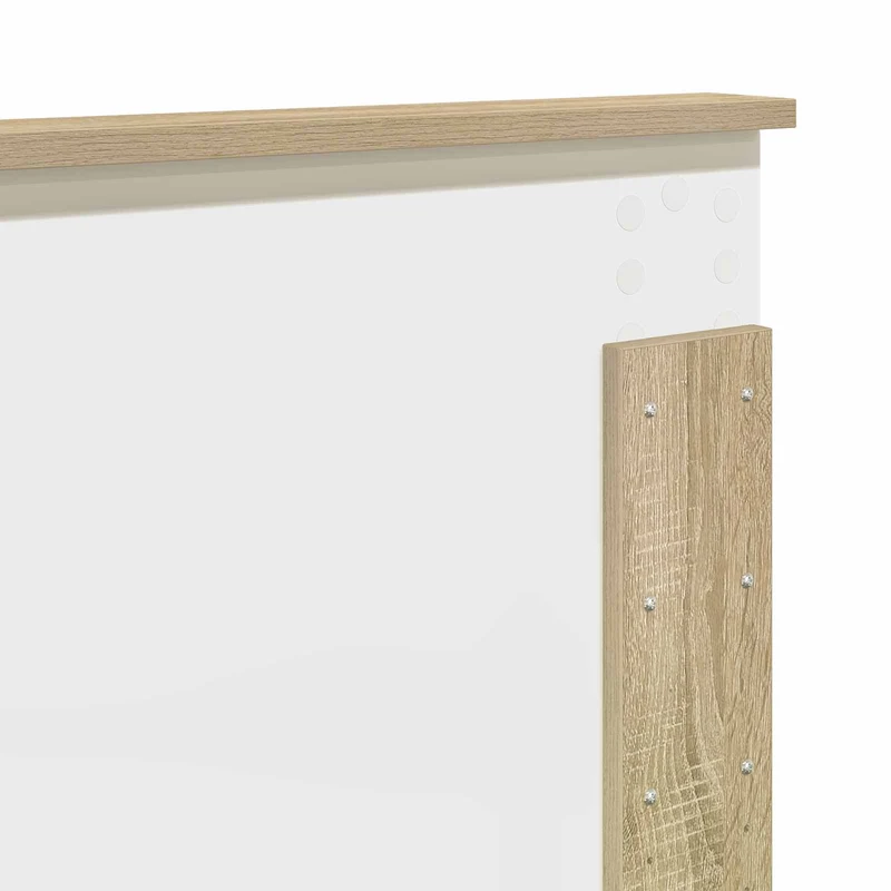 Bed Frame Sonoma Oak 200 x 200 cm Engineered Wood