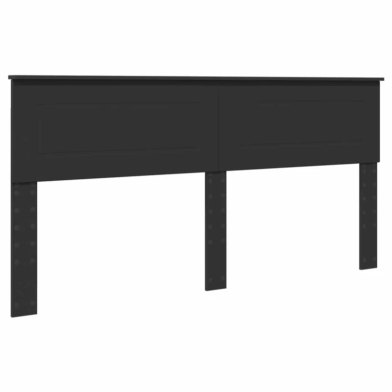 Bed Frame with Headboard Black 180 x 200 cm Engineered Wood