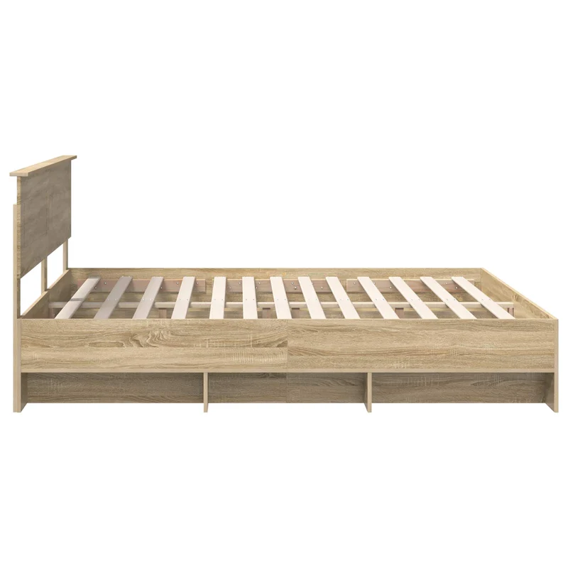 Bed Frame Sonoma Oak 180 x 200 cm Engineered Wood