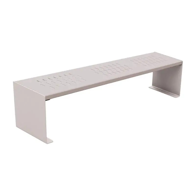 Banquette KUB acier 1 800 mm, piétement acier 8 mm, assise acier galvanisé peint