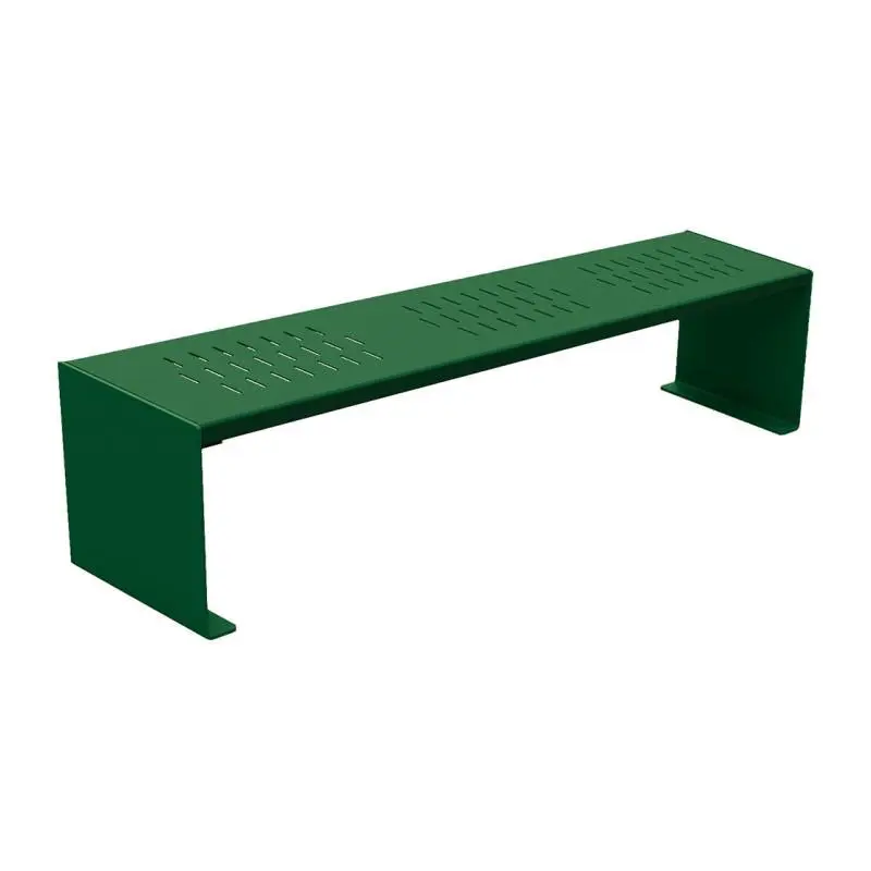 Banquette KUB acier 1 800 mm, piétement acier 8 mm, assise acier galvanisé peint