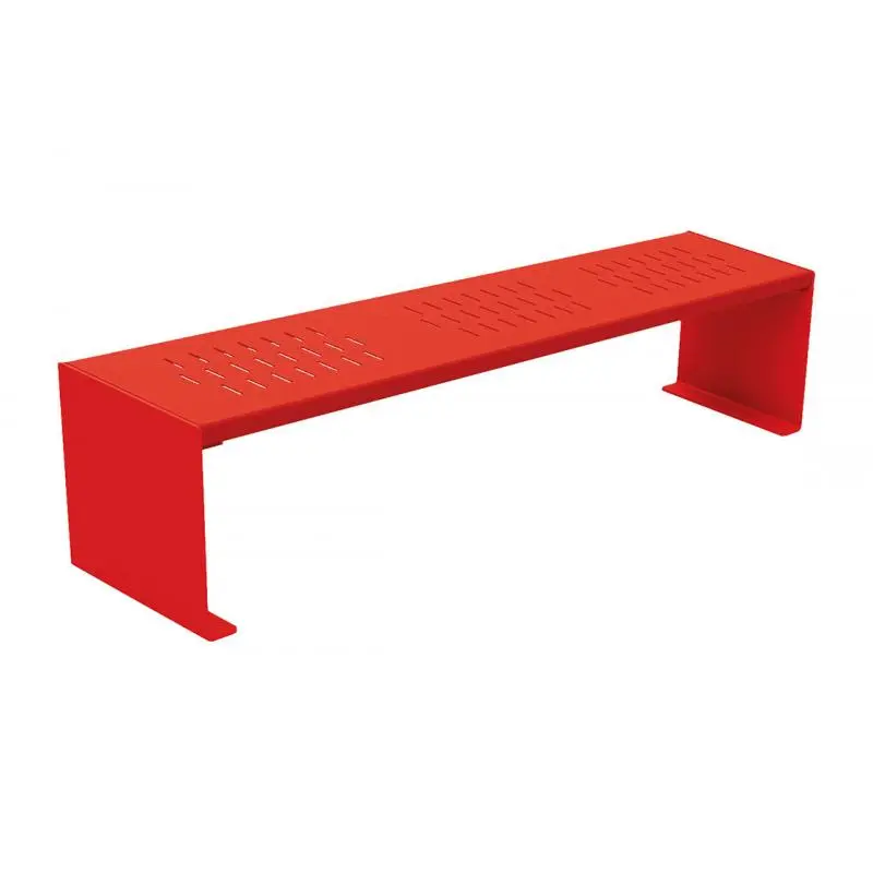 Banquette KUB acier 1 800 mm, piétement acier 8 mm, assise acier galvanisé peint