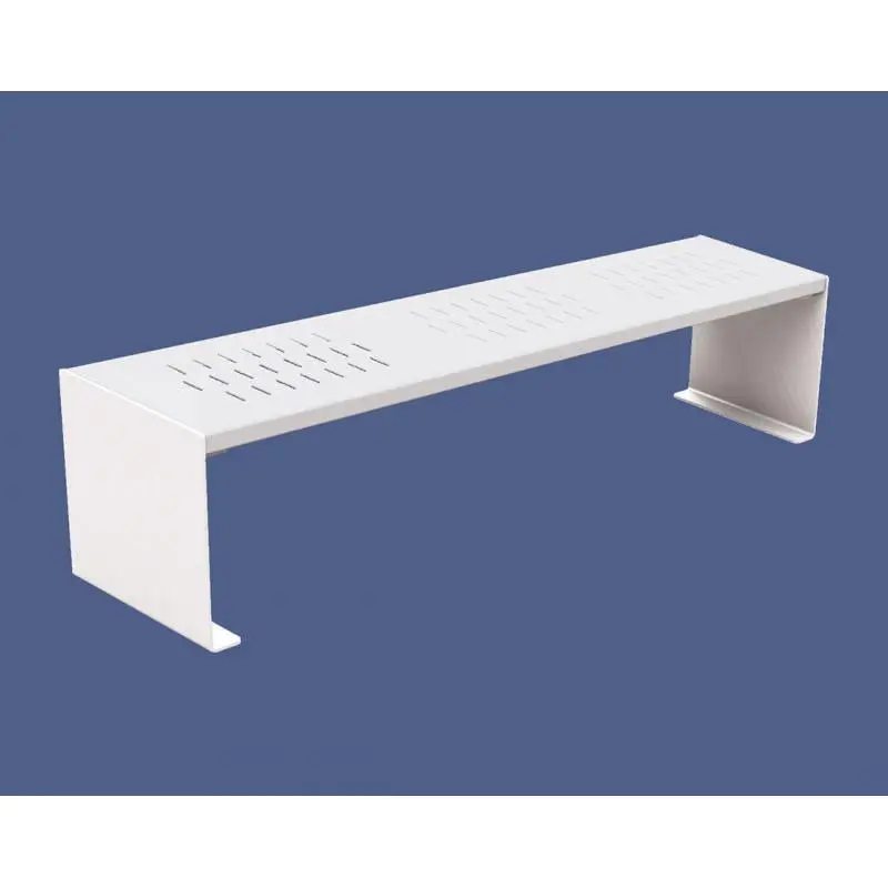 Banquette KUB acier 1 800 mm, piétement acier 8 mm, assise acier galvanisé peint