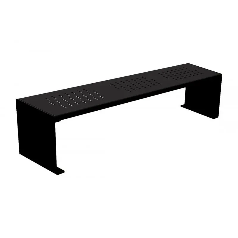 Banquette KUB acier 1 800 mm, piétement acier 8 mm, assise acier galvanisé peint