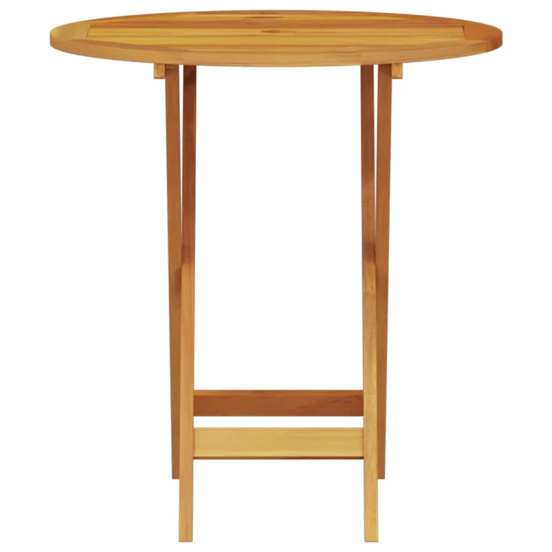Folding Bistro Set 3 pcs Brown Solid Acacia Wood