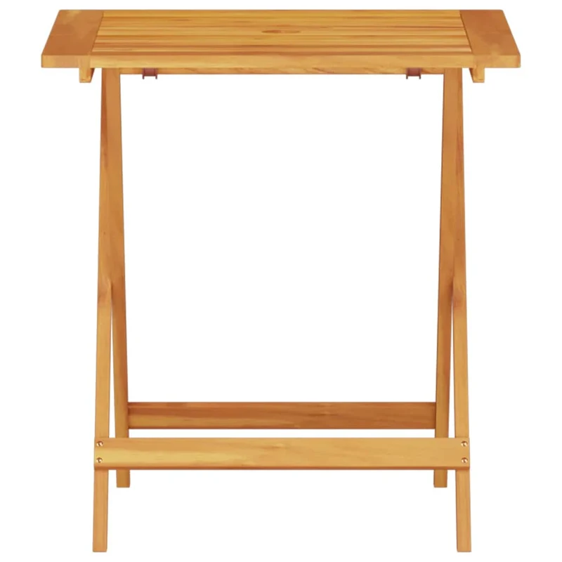 Folding Bistro Set 3 pcs Brown Solid Acacia Wood