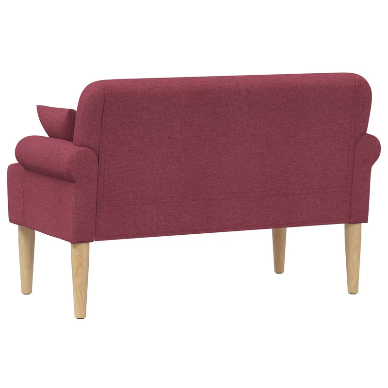 Loveseat with Button Tufted Wine Red 120 x 65 x 79 cm Fabric