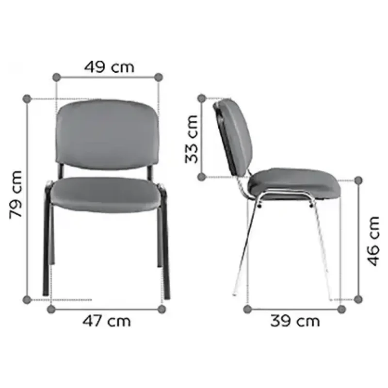 Chaise Iso COIGNY MAX - Pieds Chrome