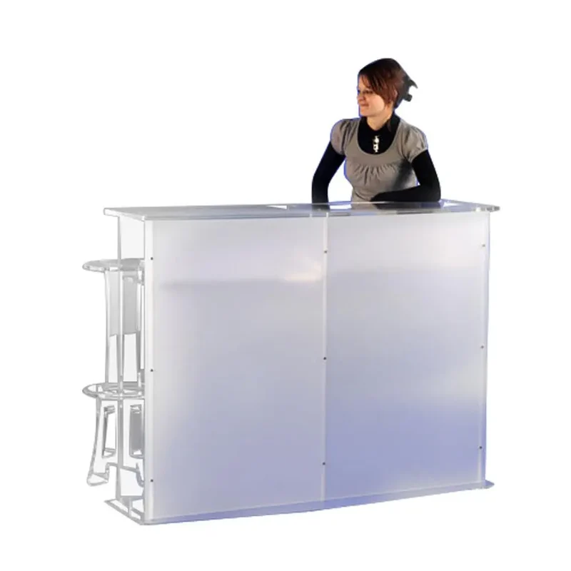 Pupitre double et comptoir d'accueil en plexiglas, 150 cm