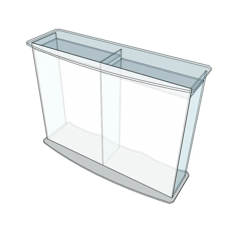 Pupitre double et comptoir d'accueil en plexiglas, 150 cm