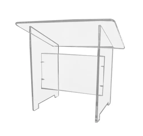 Pupitre de table en plexiglas, plateau 50 × 40 cm