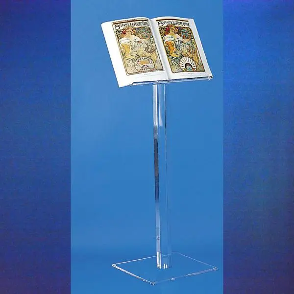 Lutrin de musée en plexiglas sur pied, plateau A3